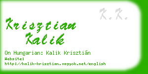 krisztian kalik business card